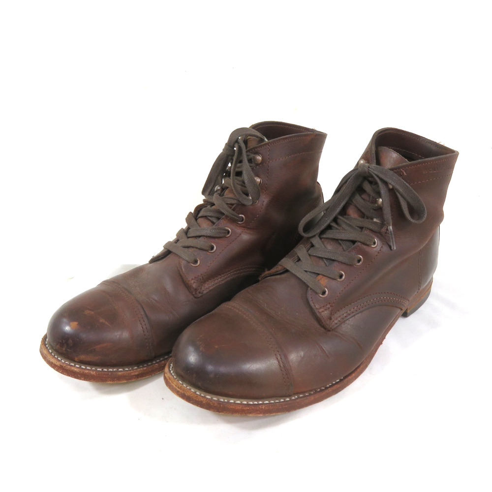 Wolverine 1000 mi Leather Boots Brown Welt 12 D? Cap Toe